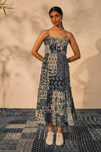 Blue indigo cotton alesia dress