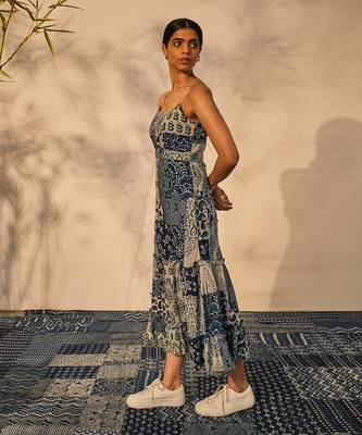 Blue indigo cotton alesia dress 3