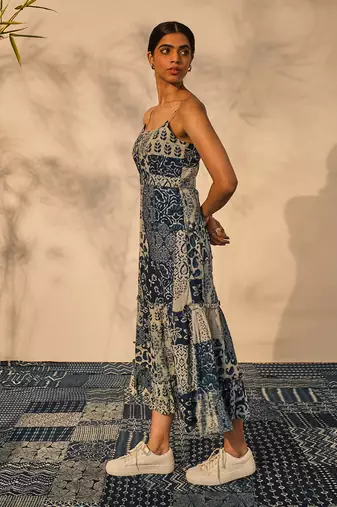 Blue indigo cotton alesia dress