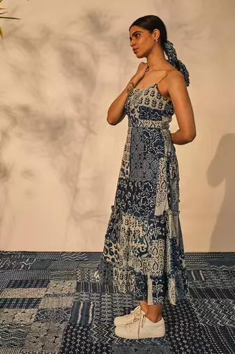 Blue indigo cotton alesia dress
