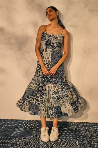 Blue indigo cotton alesia dress
