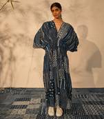 Blue indigo cotton eve kaftan