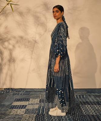 Blue indigo cotton eve kaftan 3