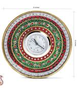 White Marble Clock With Kundan And Meenakari Work