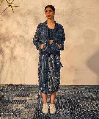 Blue indigo cotton kate jacket 1