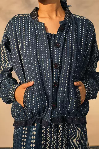 Blue indigo cotton kate jacket