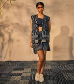 Blue indigo cotton sierra bralette