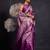 Purple art Banarasi Silk Woven Golden Zari Border Saree With Unstitched Blouse Piece