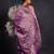 Purple art Banarasi Silk Woven Golden Zari Border Saree With Unstitched Blouse Piece