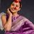 Purple art Banarasi Silk Woven Golden Zari Border Saree With Unstitched Blouse Piece