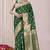 Green Banarasi silk blendWoven Design Woven Golden Zari Border Saree With Unstitched Blouse Piece