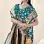 Teal Faux Banarasi Silk Woven Design Woven Golden Zari Border Saree With Unstitched Blouse Piece