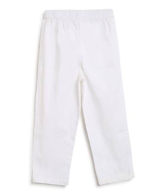White cotton printed block night suit set 5