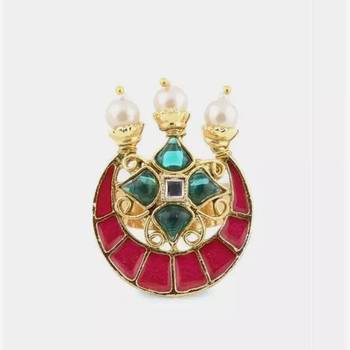 Indian bollywood  tradtional gold plated bridal kundan choker wedding earring necklace jewellery set 3