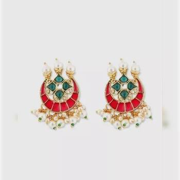 Indian bollywood  tradtional gold plated bridal kundan choker wedding earring necklace jewellery set 4