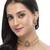Temple gold plated green beads choker necklace set with studs earring jewellery set for women (ns105622)