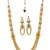 Intriguing gold plated rani haar long kundan studded matinee necklace set & earring jewellery set for women (ns105731)