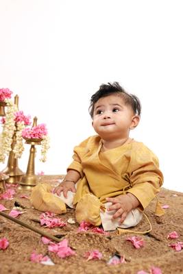 Varshit yellow angrakha kurta 1