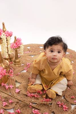 Varshit yellow angrakha kurta 4