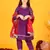 girls  violet  dress with pant & dupatta (set of 3)