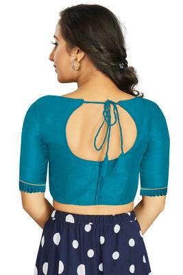 Firozi Art Silk Designer Party Wear Readymade Blouse 2