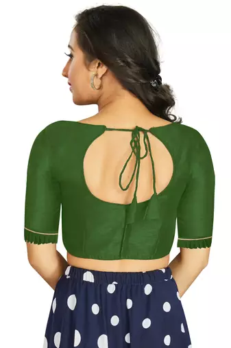 Mehendi Art Silk Designer Party Wear Readymade Blouse