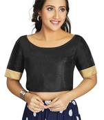 Black Art Silk Traditional Readymade Blouse