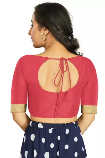Gajri Art Silk Designer Traditional Readymade Blouse
