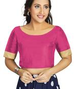Pink Art Silk Designer Traditional Readymade Blouse