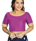 Purple Art Silk Traditional Readymade Blouse