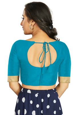 Firozi Art Silk Designer Traditional Readymade Blouse 2