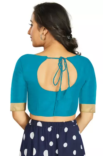 Firozi Art Silk Designer Traditional Readymade Blouse
