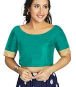 Sea Green Art Silk Designer Traditional Readymade Blouse