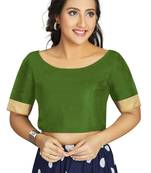 Mehendi Art Silk Designer Traditional Readymade Blouse