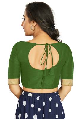 Mehendi Art Silk Designer Traditional Readymade Blouse 2