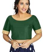 Green Art Silk Designer Traditional Readymade Blouse