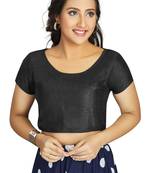 Black Art Silk Festive Wear Readymade Blouse
