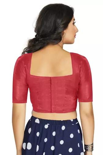 Gajri Art Silk Designer Traditional Readymade Blouse