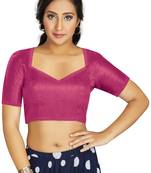Pink Art Silk Designer Traditional Readymade Blouse