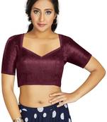 Wine Art Silk Designer Traditional Readymade Blouse