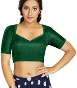 Green Art Silk Designer Traditional Readymade Blouse