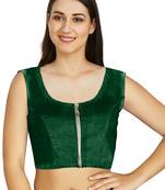Green Art Silk Designer Traditional Readymade Blouse