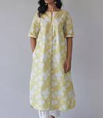 Muted lime and white cotton co-ord set