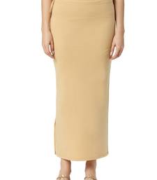Neckbook Light Brown Solid Drawstring Best Slim Fit Saree Shapewear for Women