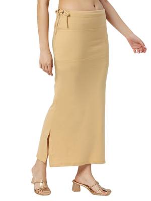 Neckbook Light Brown Solid Drawstring Best Slim Fit Saree Shapewear for Women 2