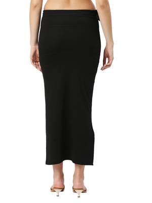 Neckbook Black Solid Drawstring Best Slim Fit Saree Shapewear for Women 3