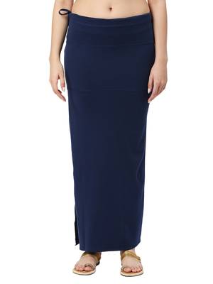 Neckbook Navy Blue Solid Drawstring Best Slim Fit Saree Shapewear for Women 1