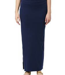 Neckbook Navy Blue Solid Drawstring Best Slim Fit Saree Shapewear for Women