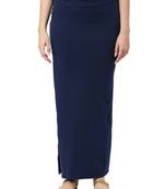 Neckbook Navy Blue Solid Drawstring Best Slim Fit Saree Shapewear for Women