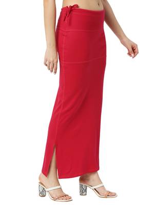 Neckbook Poppy Red Solid Drawstring Best Slim Fit Saree Shapewear for Women 2